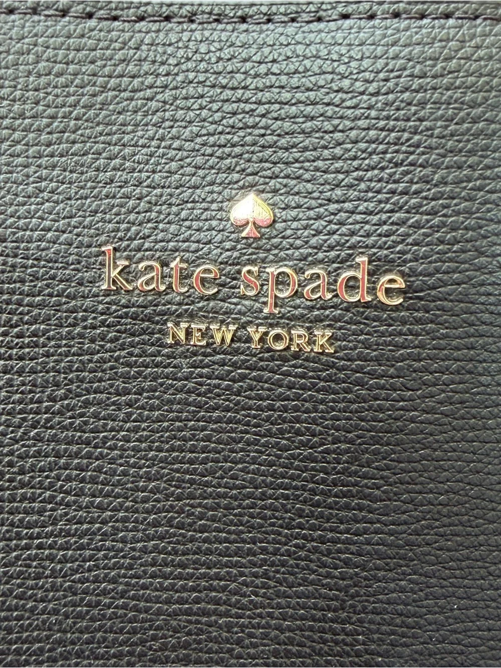 Kate Spade New York Perfect Large Tote Black Leather Zip Top Shoulder Bag EUC
